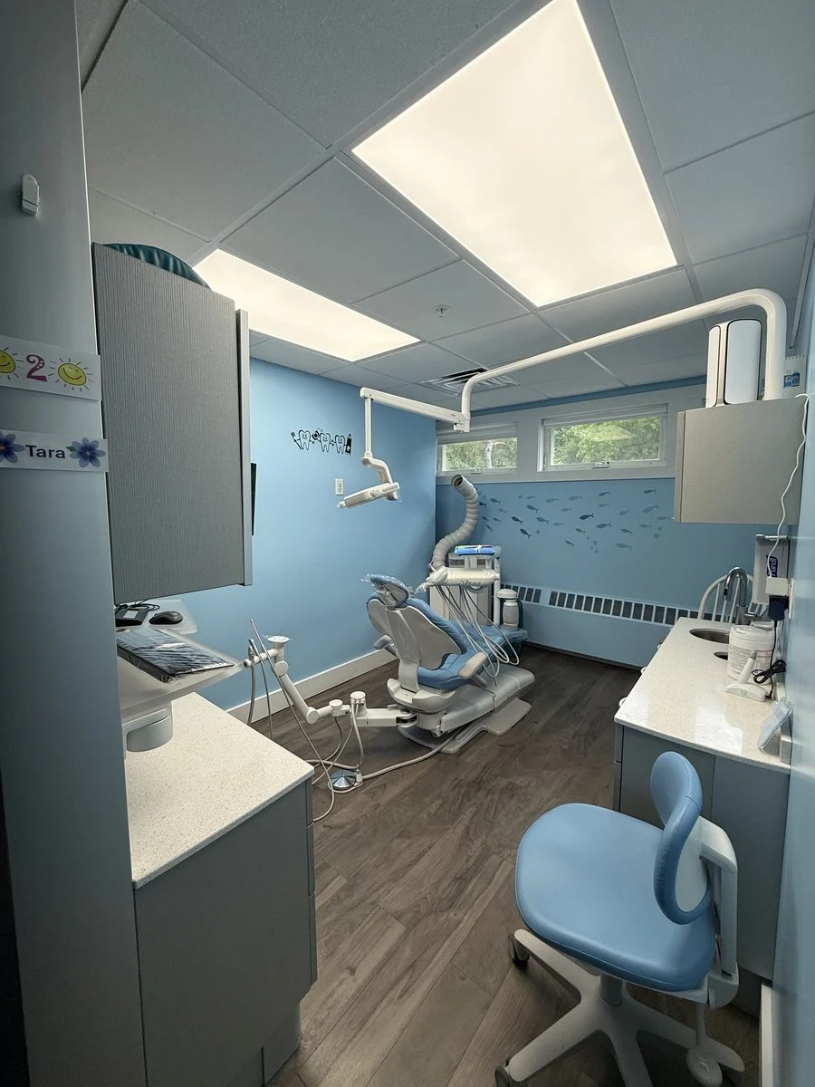 A bright child-friendly treatment room in the Norwich office